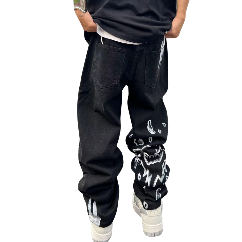 Hip Hop Graffiti Skeleton Jeans