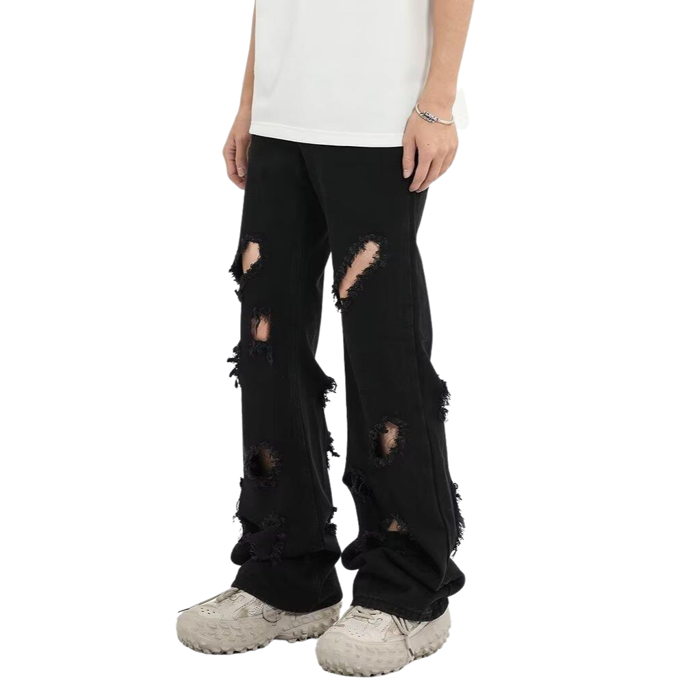 American Vintage Solid Ripped Jeans