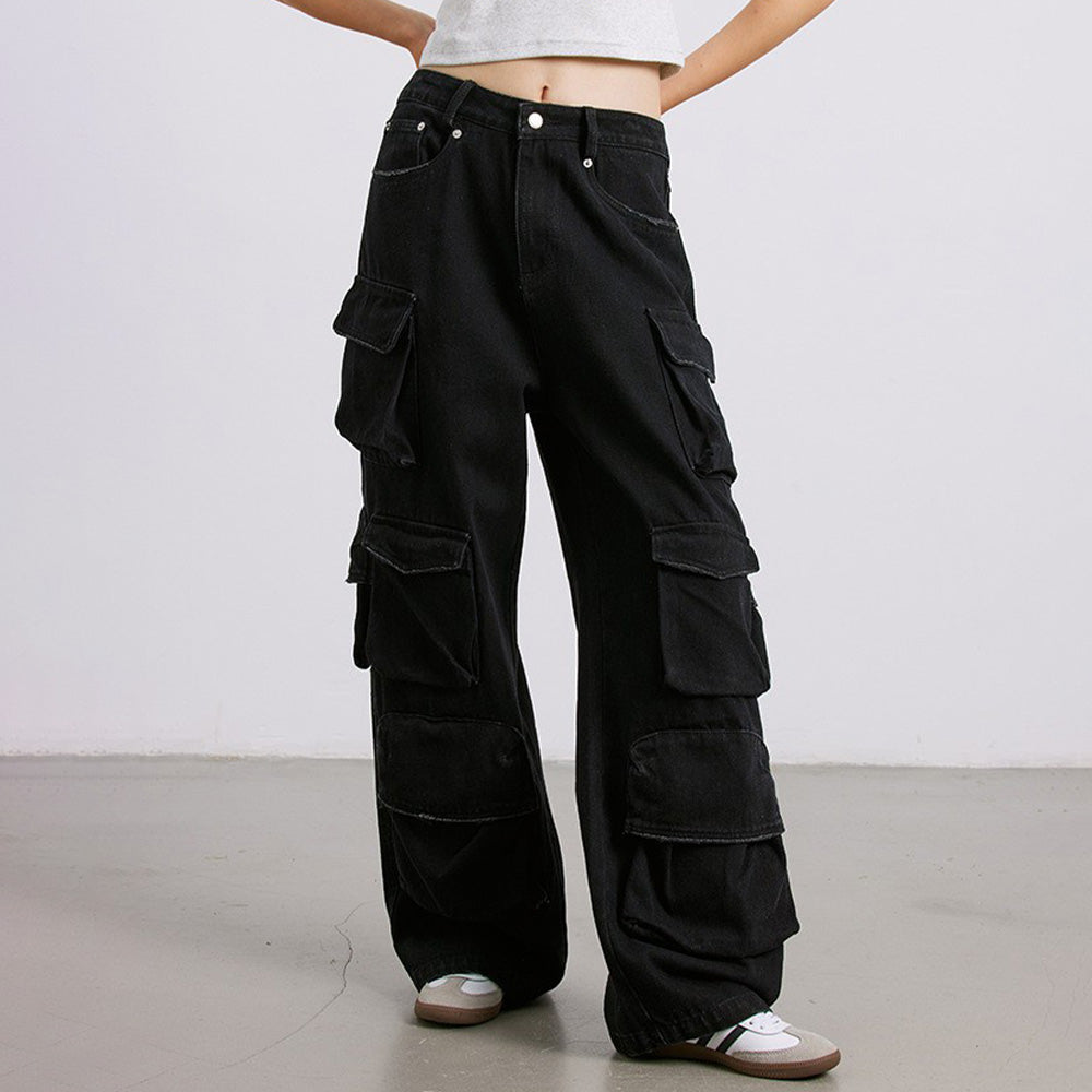 High Street Fashionable Multi-Pocket Cargo Pants