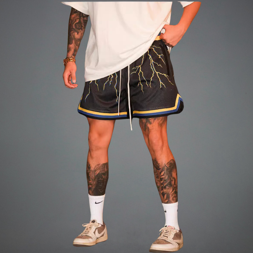 High Street Printed Mesh Shorts