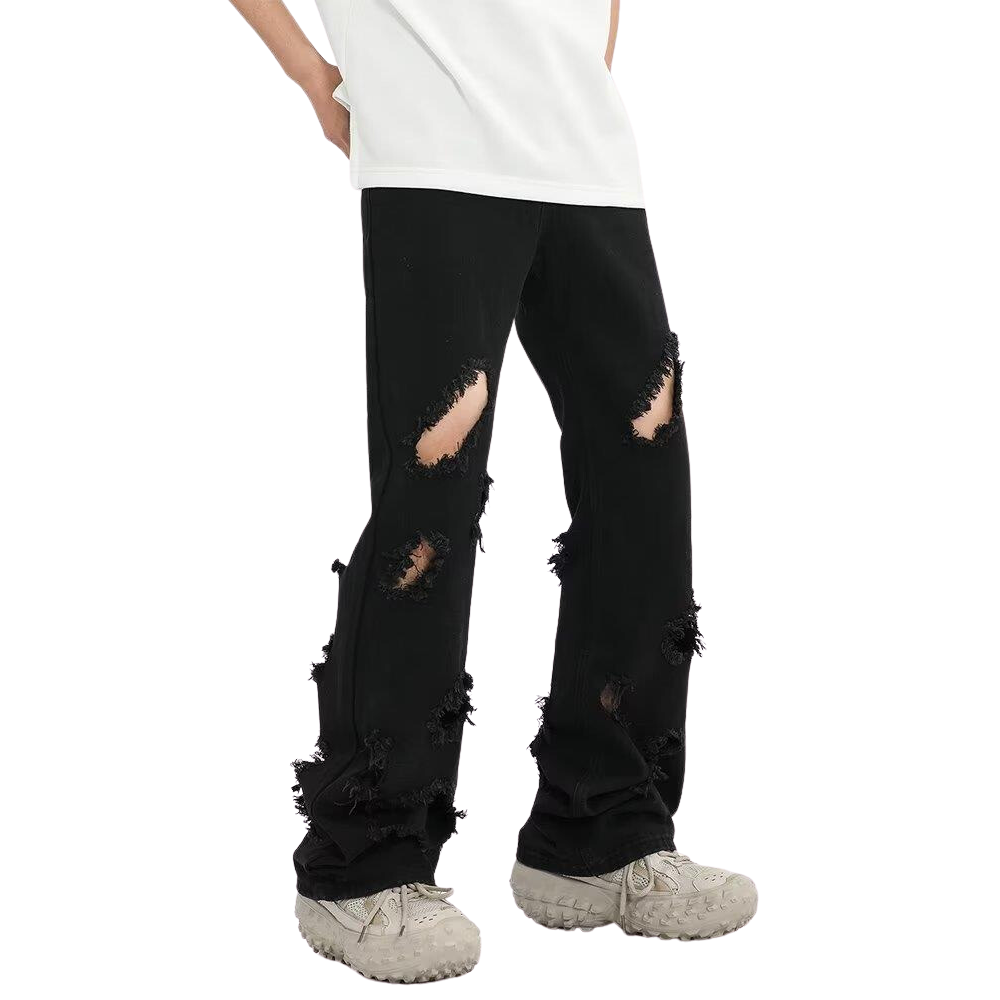 American Vintage Solid Ripped Jeans