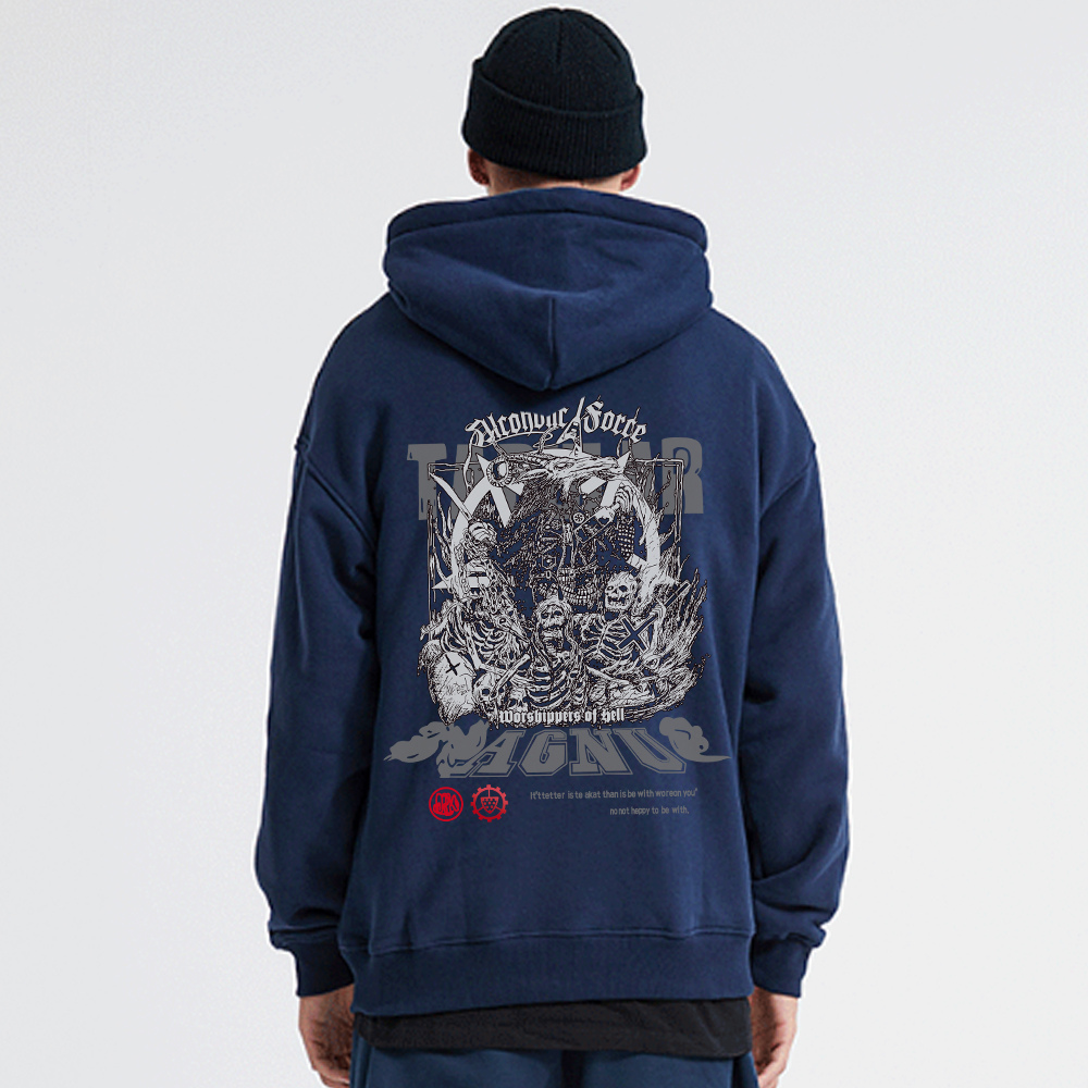 Hip Hop Skull Graphic Hoodie