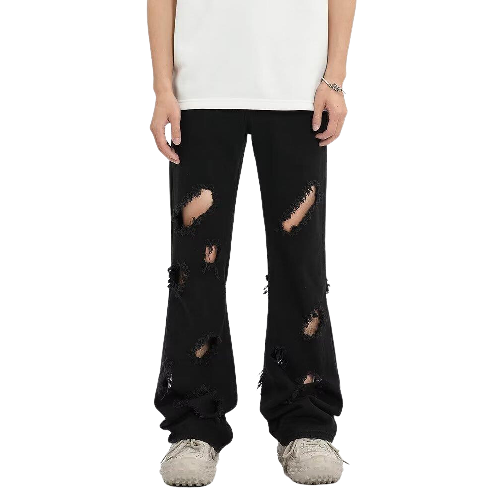 American Vintage Solid Ripped Jeans