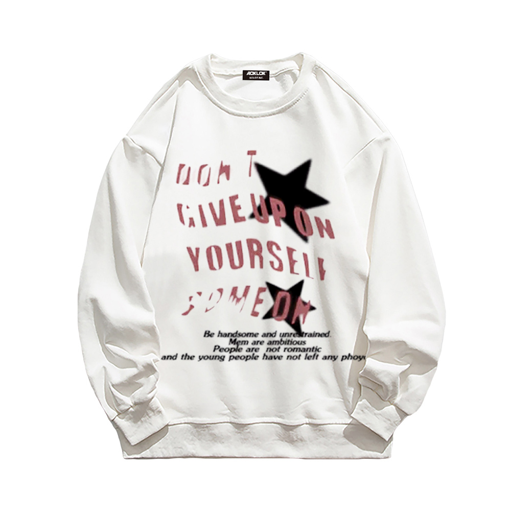 Simple Letter Star Sweatshirt