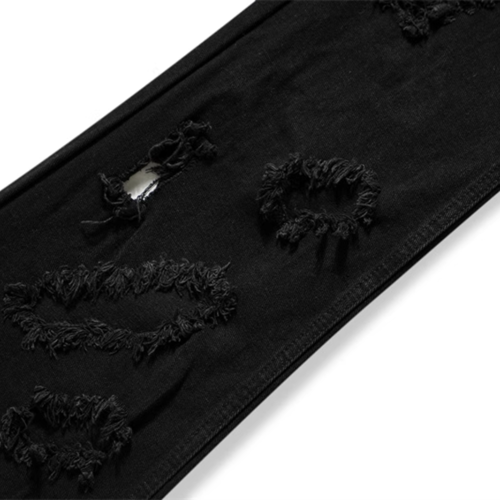 American Vintage Solid Ripped Jeans