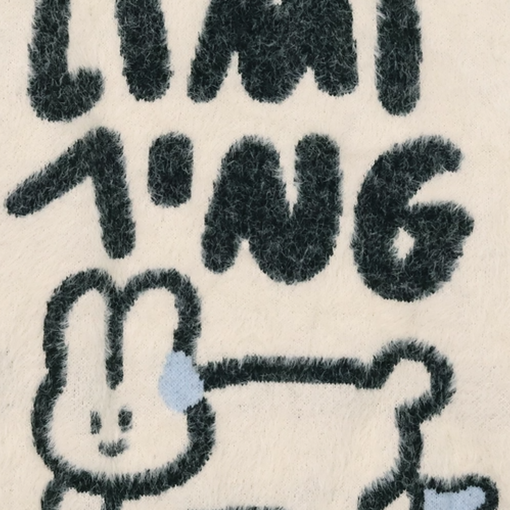 OOC' Cute Run Away Bunny Fleece Sweater