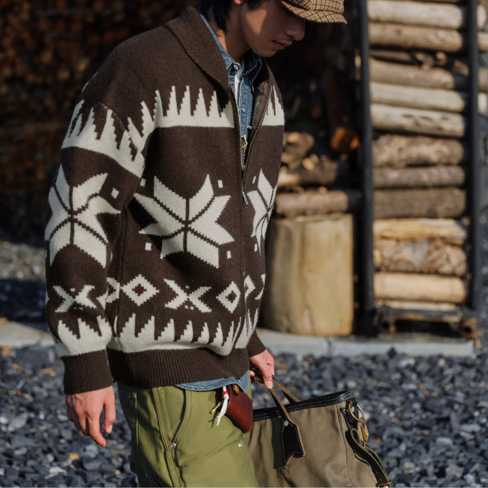 Maple Leaf Knitted Cardigan