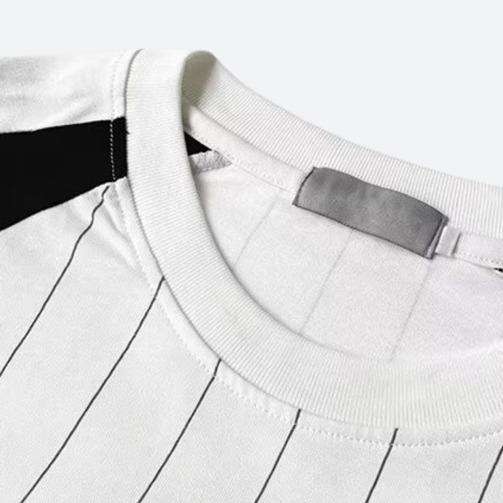 American Loose EmbroidEred Lapel T-shirt