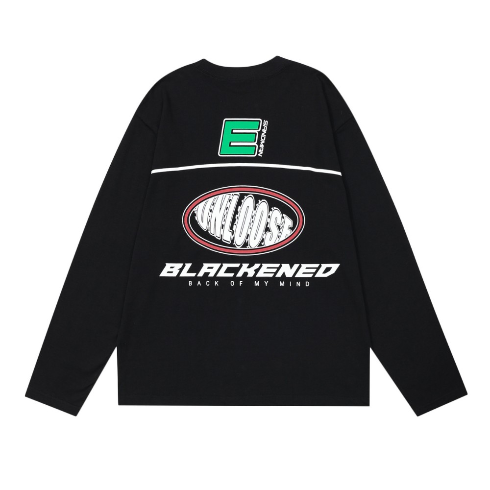 American Motorcycle Style Round Neck Sweatshirt