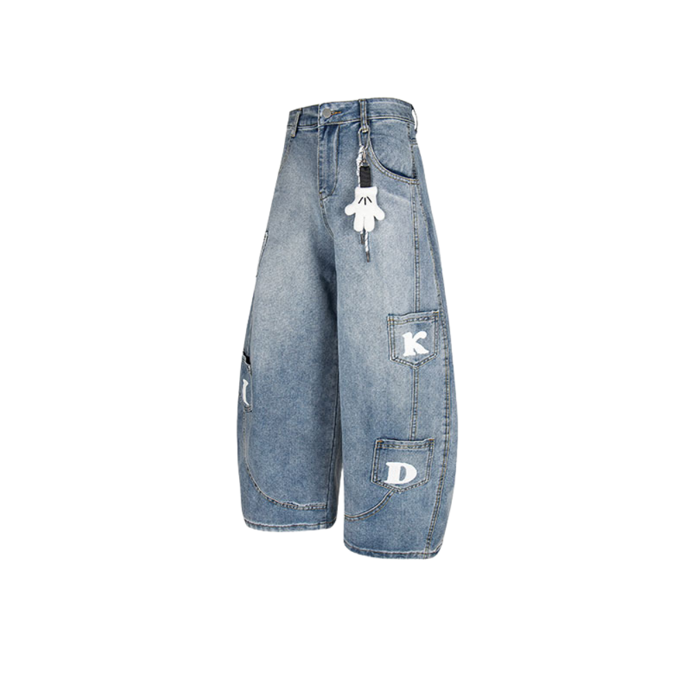 Unseen Echoes BKID™ Letter Patch Denim – Handcrafted Edition