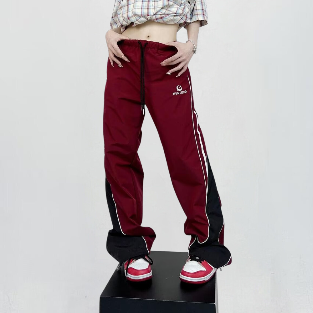 High Street Color Contrast Panel Sweatpants