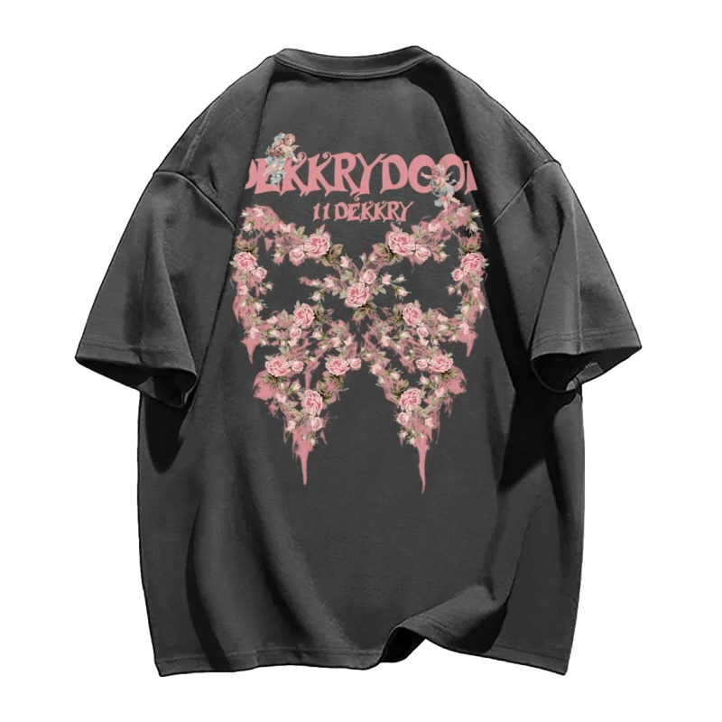 Crush Skull | Urban Flower Butterfly Graphic T-shirt