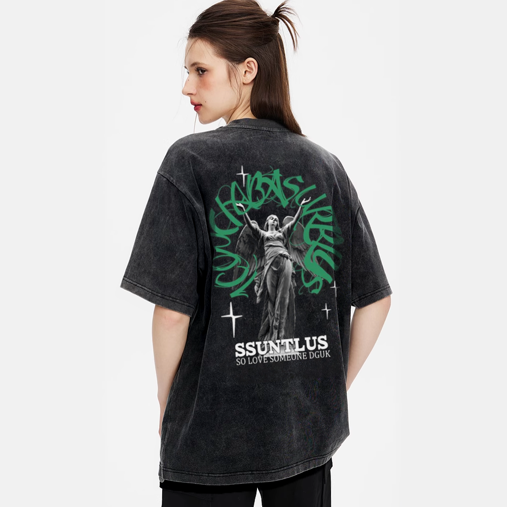 Street Angel Graphic Washed T-Shirt