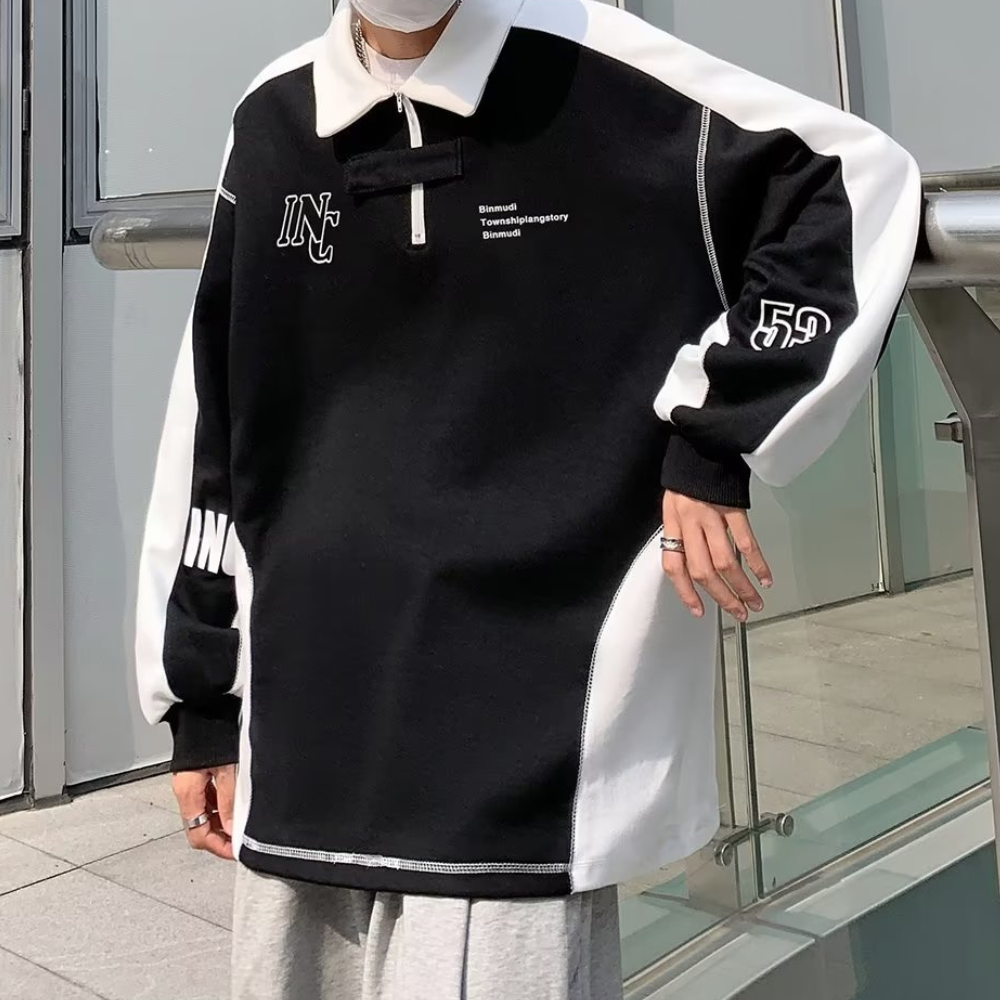 High Street Couple's Contrasting Sweatshirts