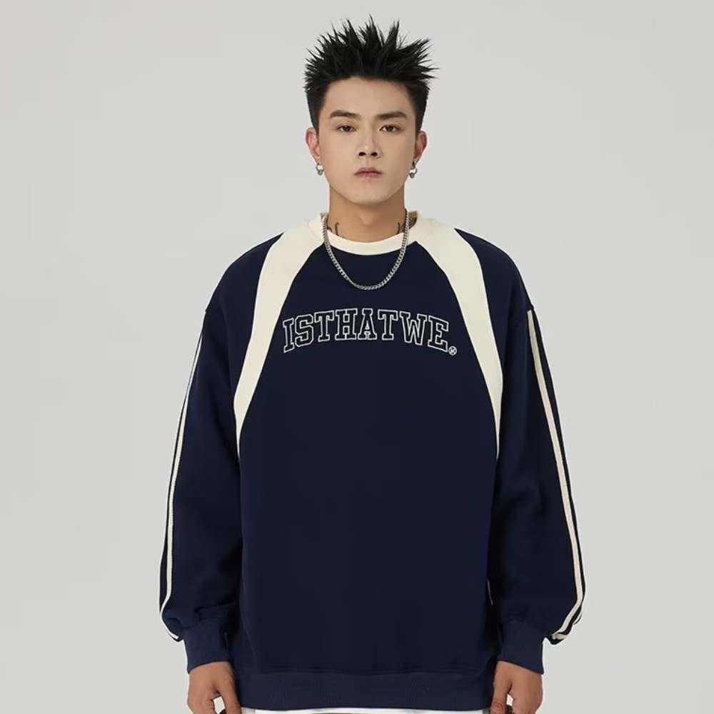 American Simple Printed Raglan Sweatshirt