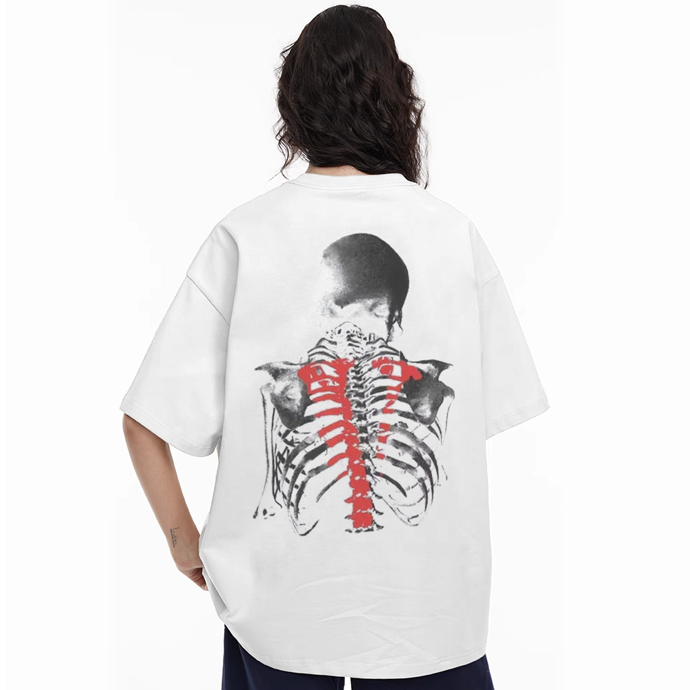 Urban Hip Hop Skeleton Graphic T-shirt