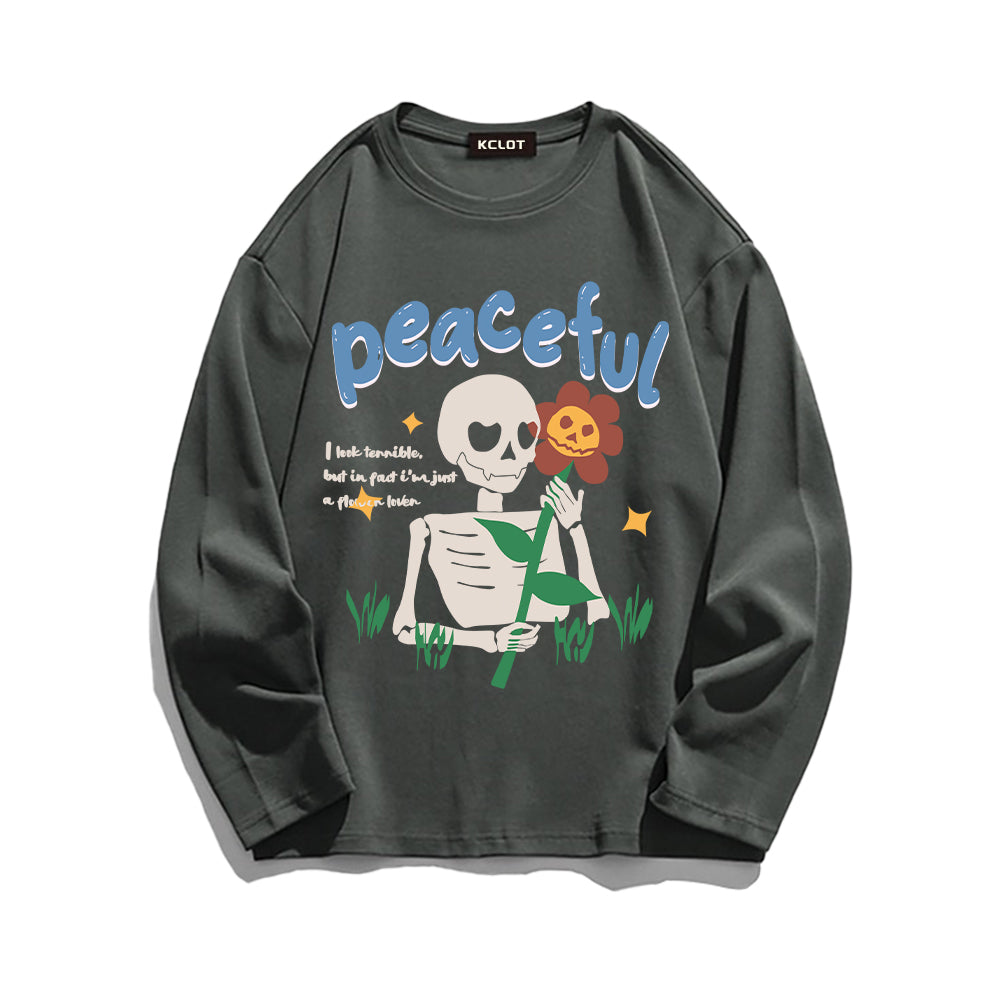 High Street Skull Rose Print Sweatshirt