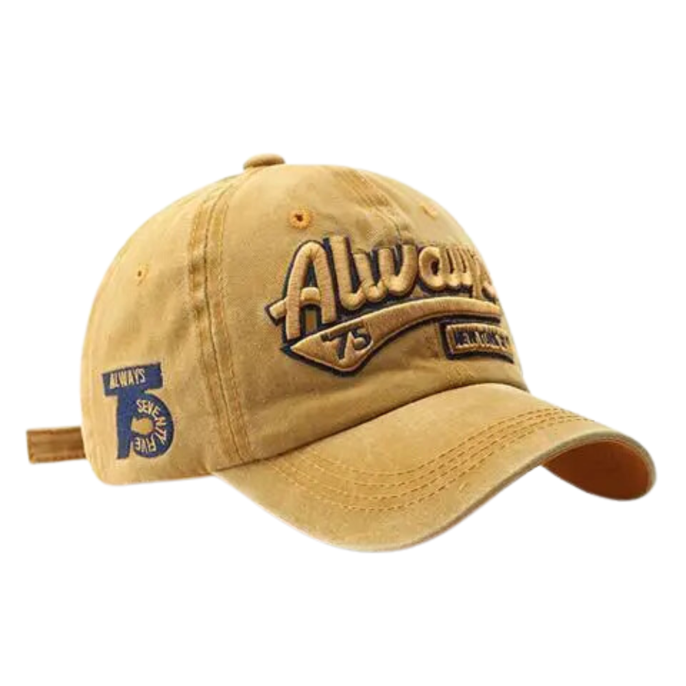 Street Washed Letter Embroidered Hat