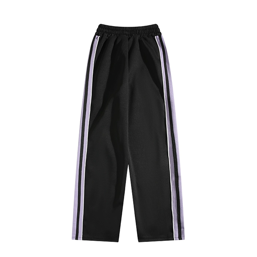 Versatile Contrast Color Straight Leg Sweatpants
