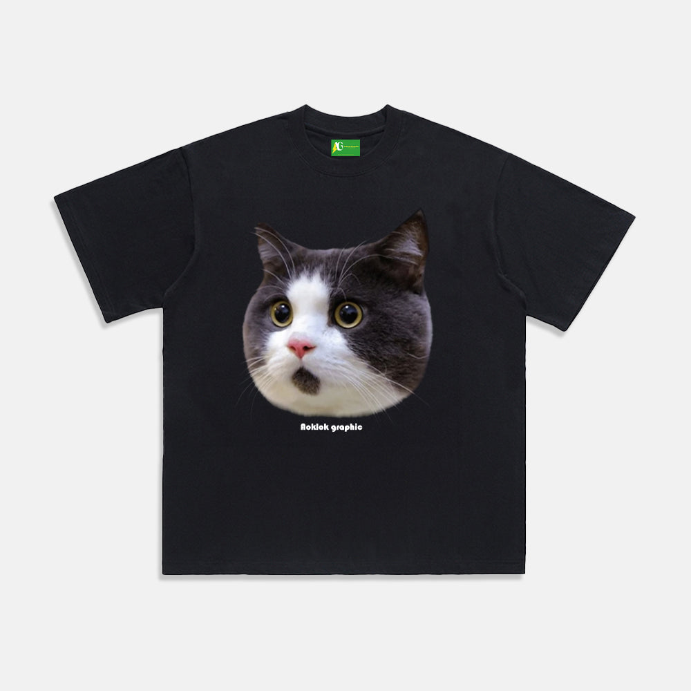 AG®Vintage Big Head Cat T-shirt