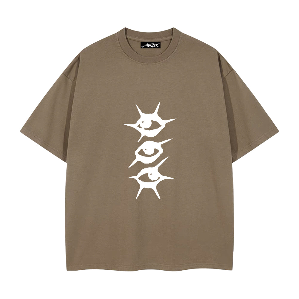 Summer Loose Key Print T-shirt