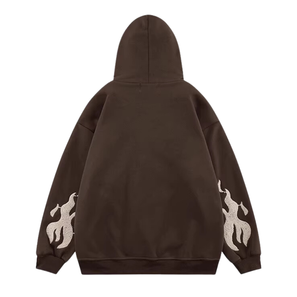 High Street Cross Embroidered Hoodie