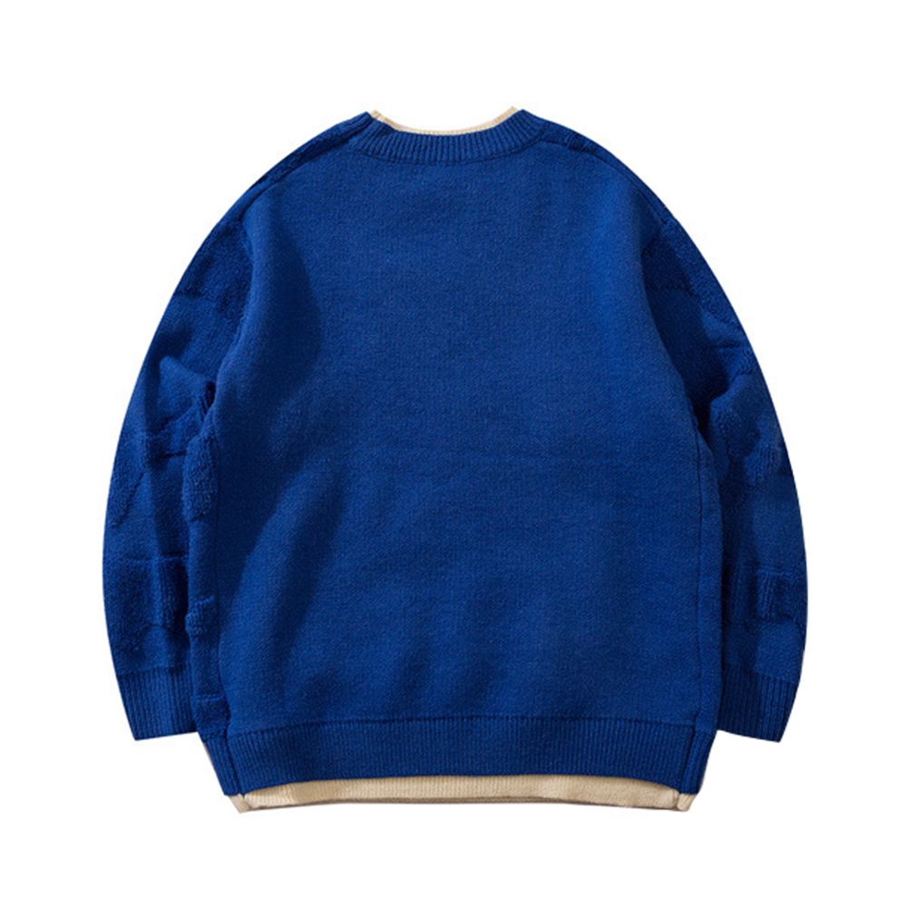 Soft Dolphin Base Flower Sweater