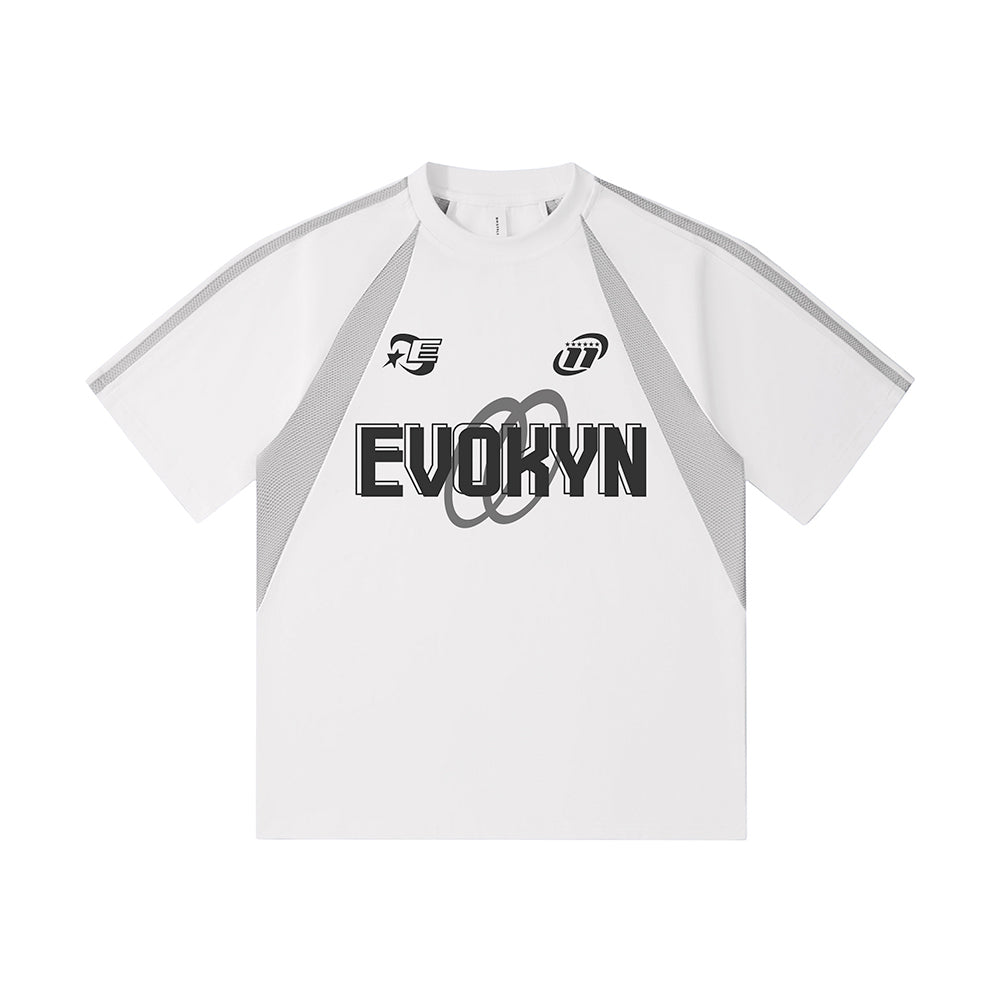 Evokyn Black Mesh Panel Jersey T-Shirt