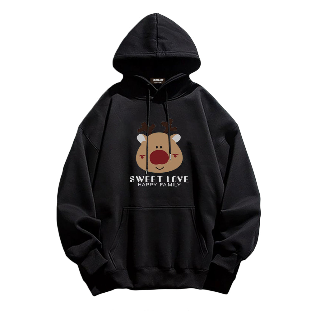 Cute Comic Elk Hoodie