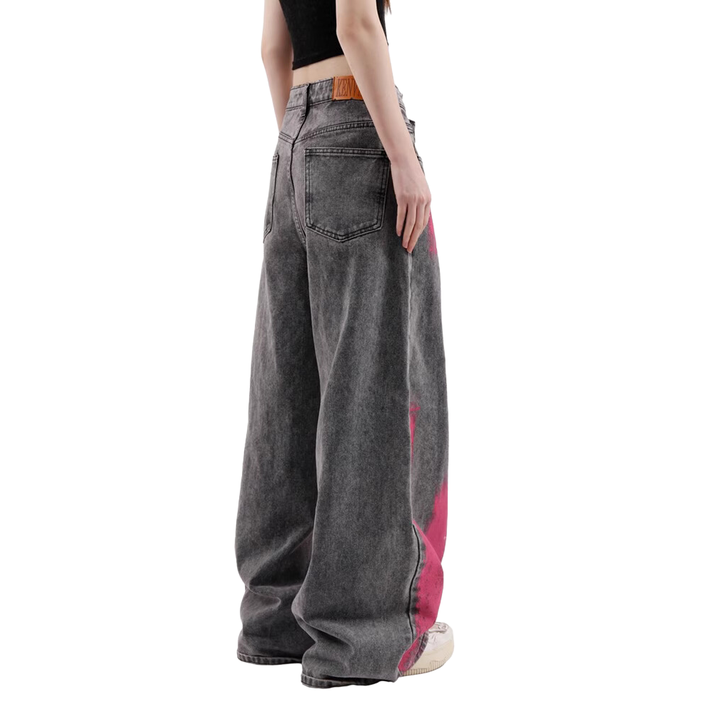 Women's High Street Graffiti Jeans