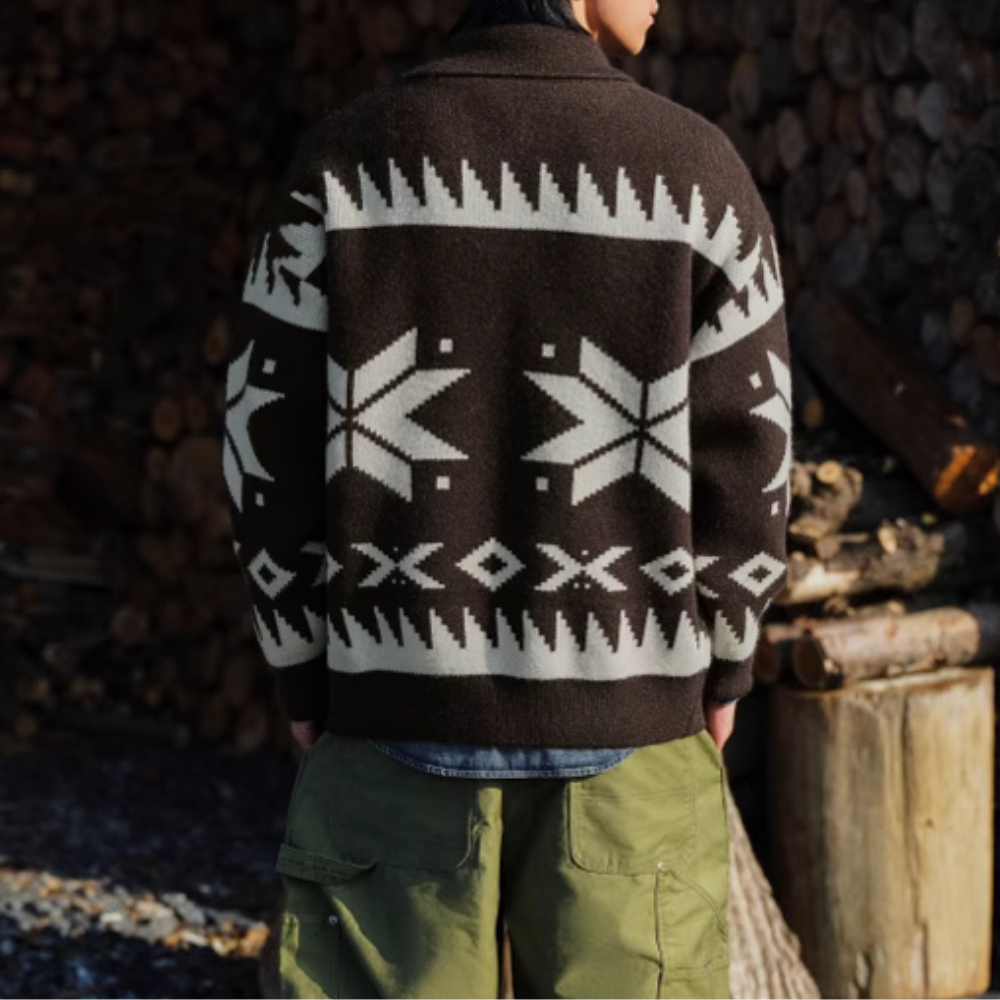 Maple Leaf Knitted Cardigan