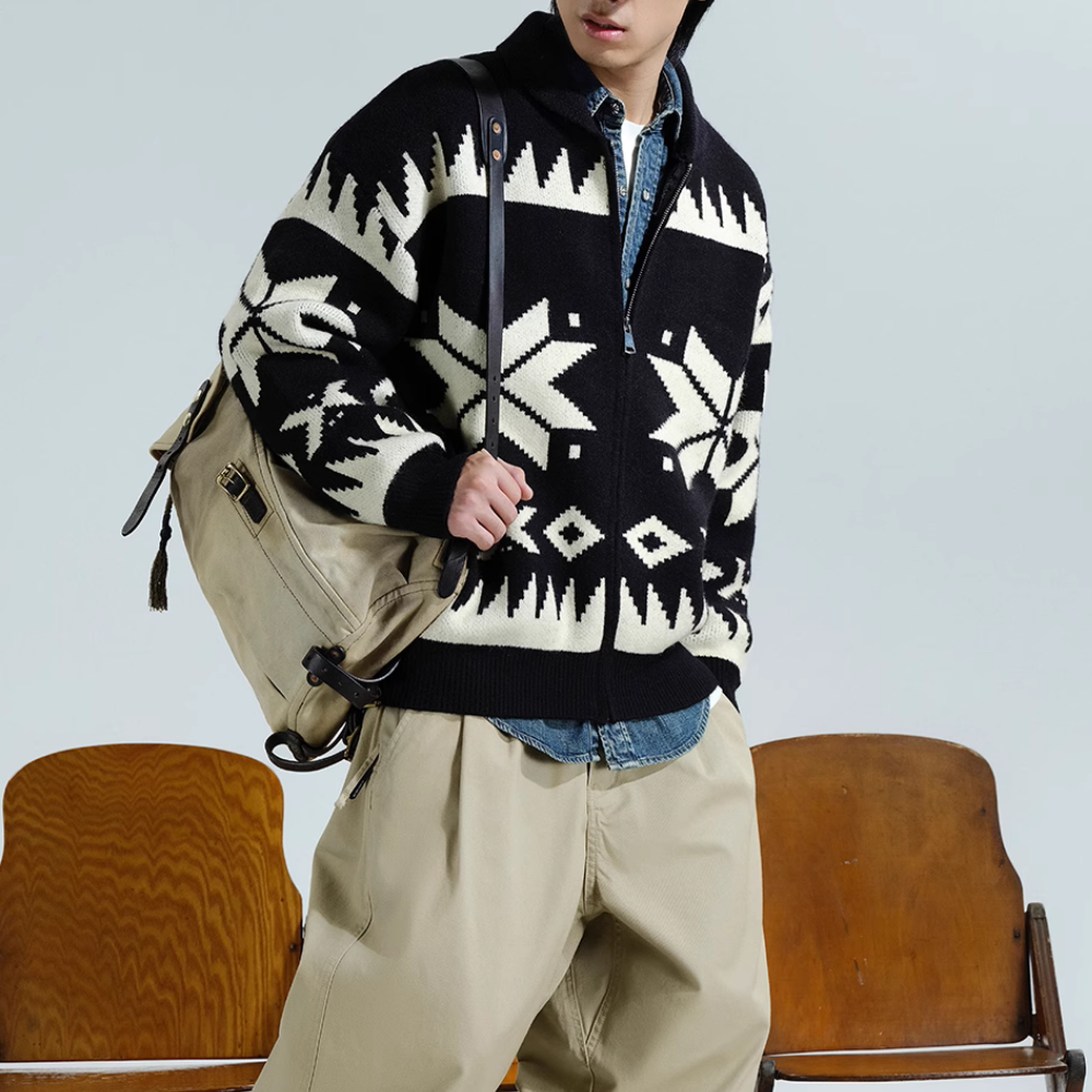 Maple Leaf Knitted Cardigan