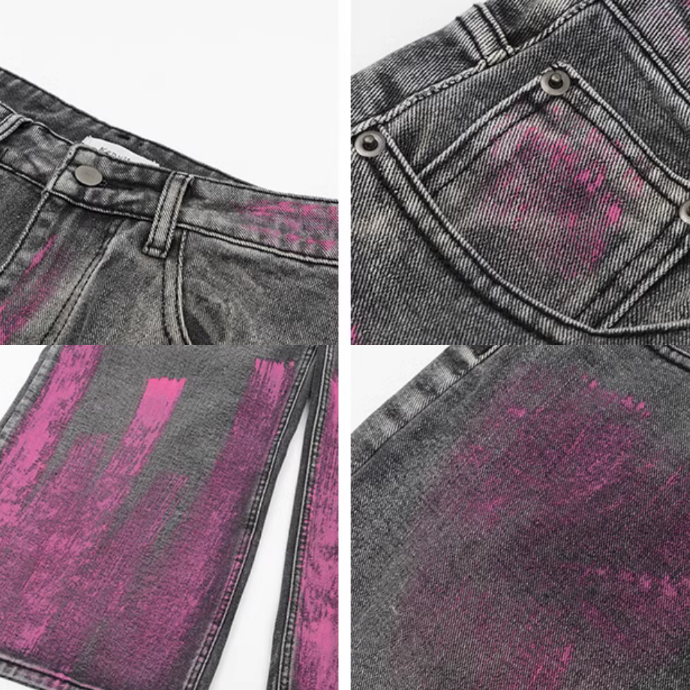 Women's High Street Graffiti Jeans