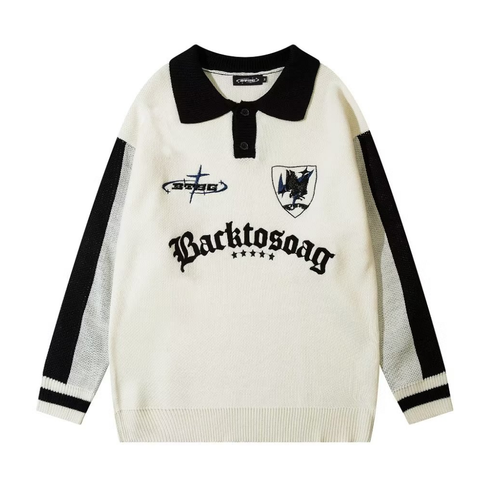 High Street Letter Polo Sweater