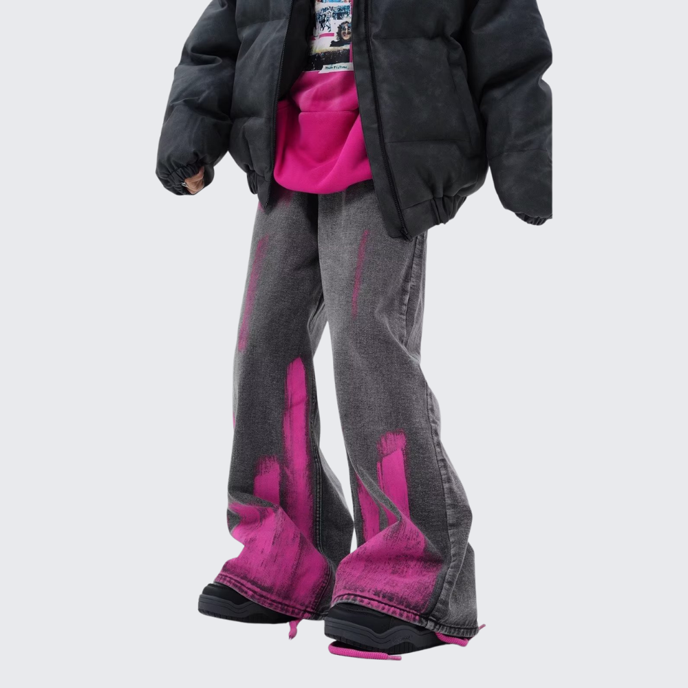 Women's High Street Graffiti Jeans