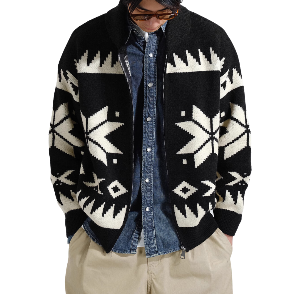 Maple Leaf Knitted Cardigan