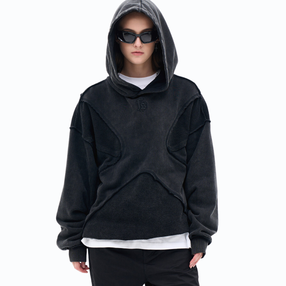 Heavy Solid Color Washed Hoodie