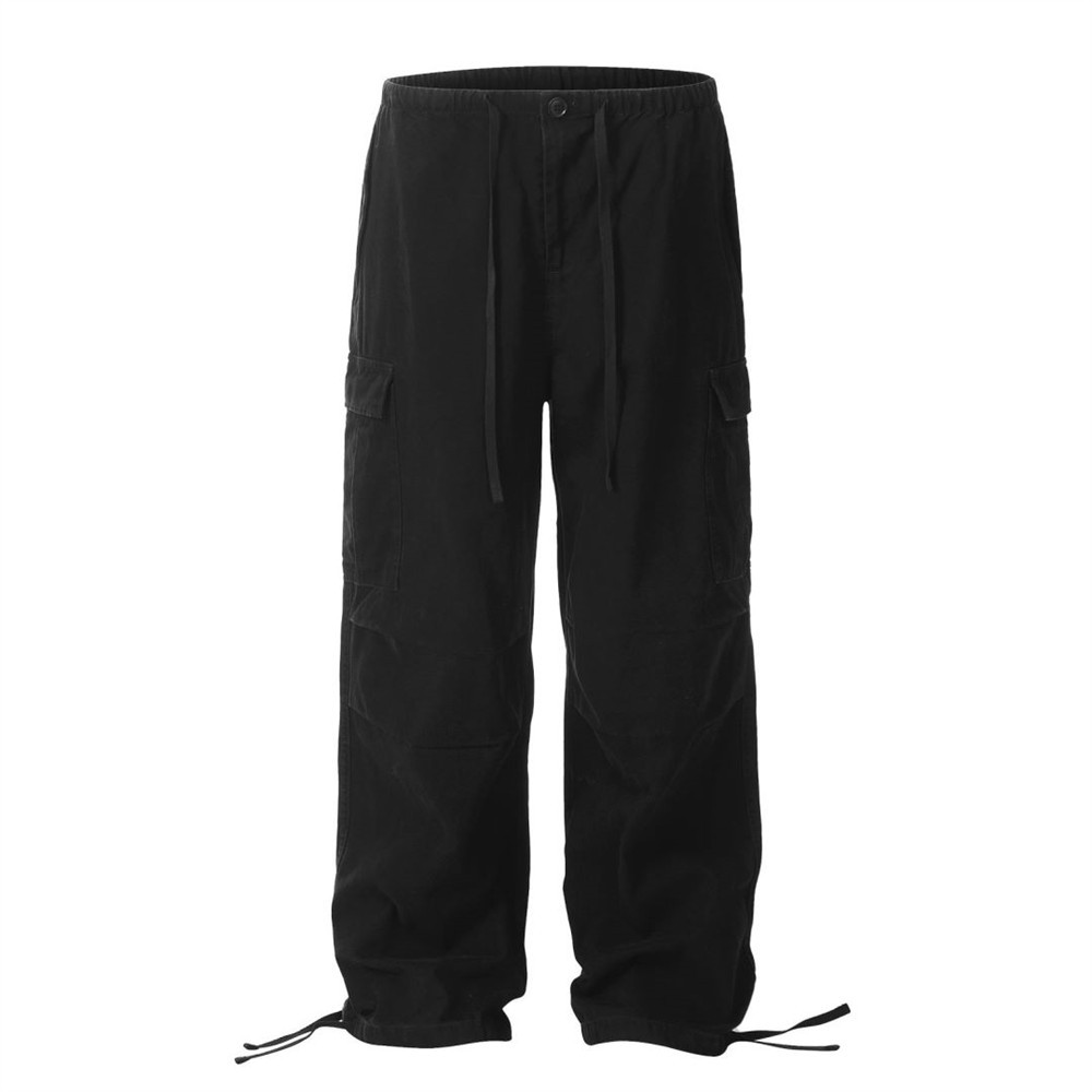 Street Solid Color Paratroop Pants