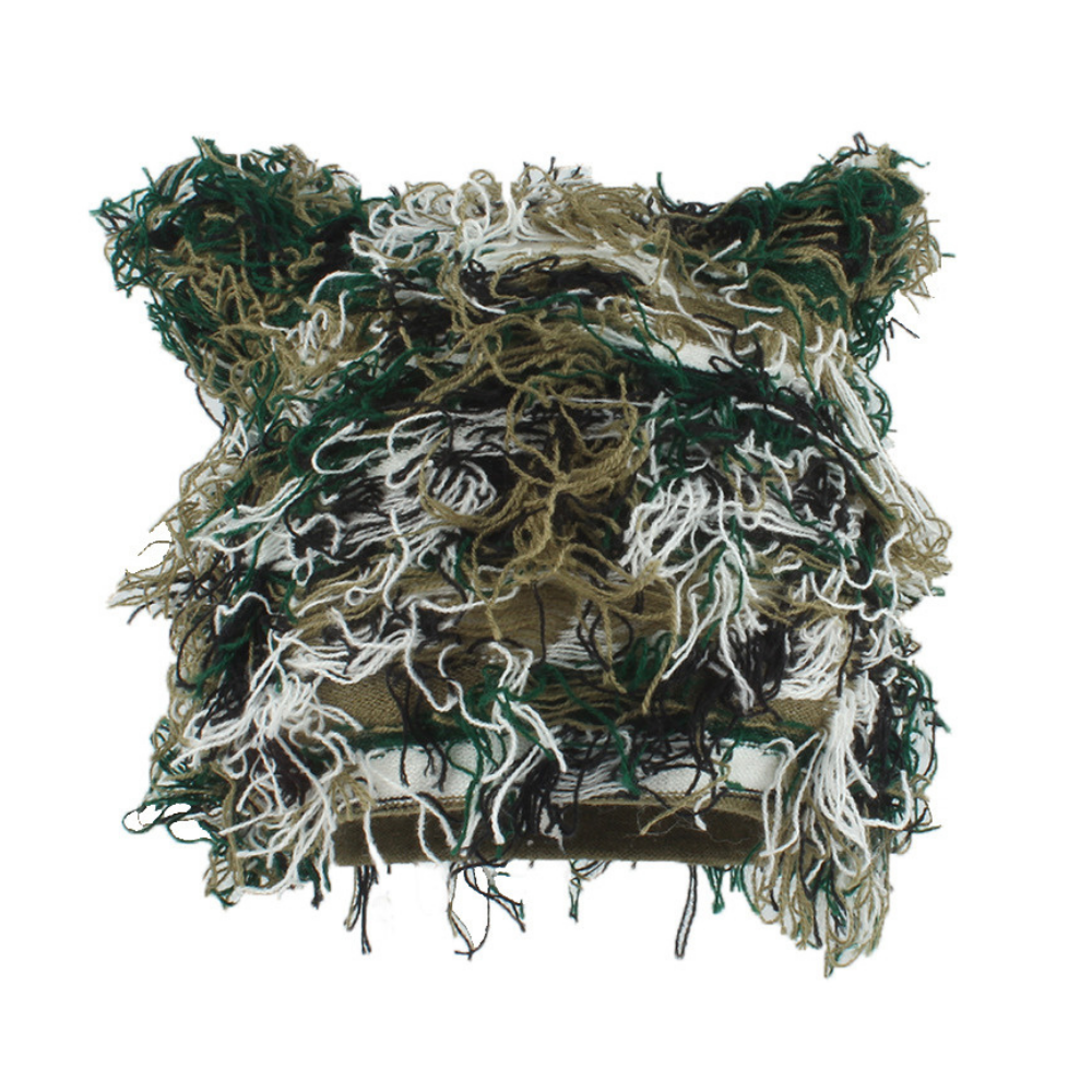 Trendy Tie-Dye Tassel Knitted Hat