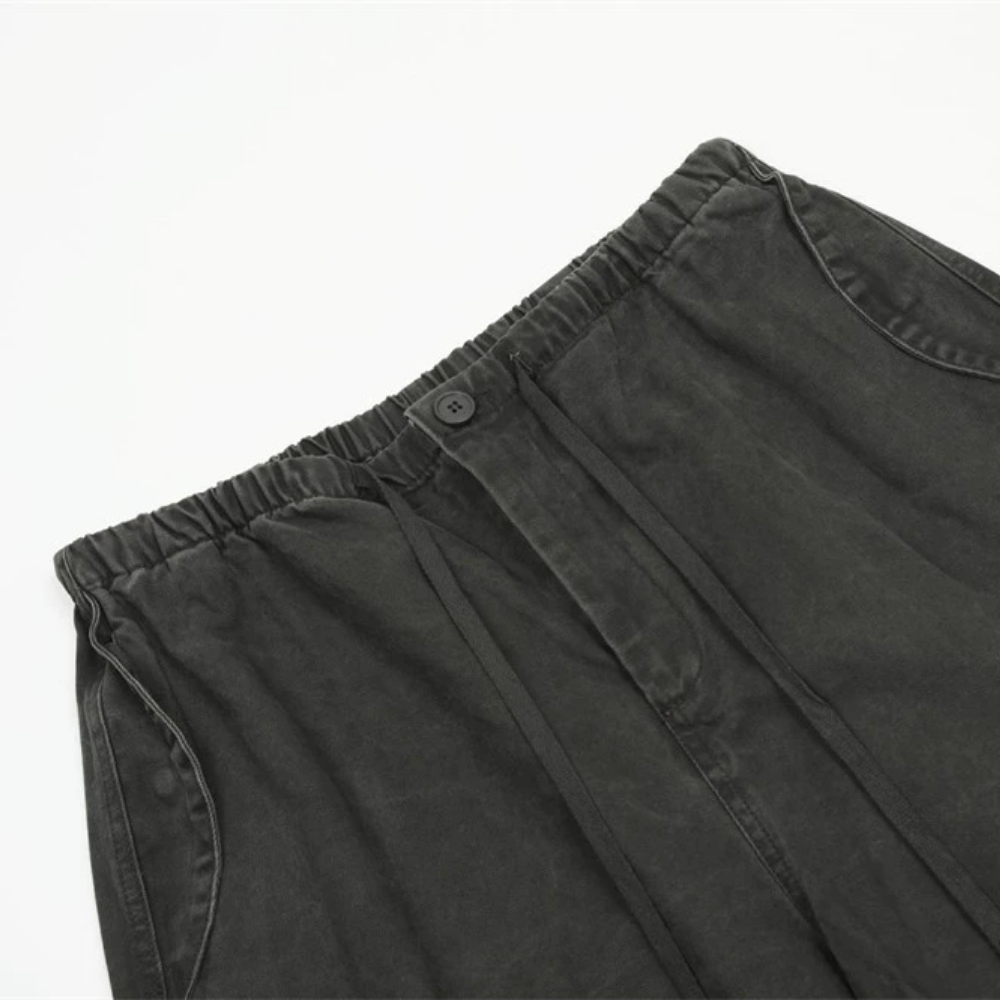 Street Solid Color Paratroop Pants