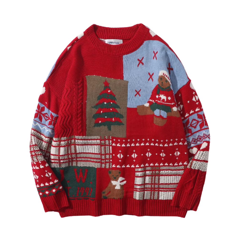 Classic Christmas Contrast Color Couple Sweater
