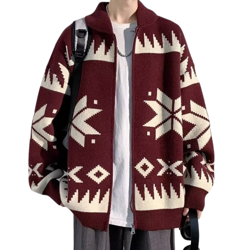 Maple Leaf Knitted Cardigan