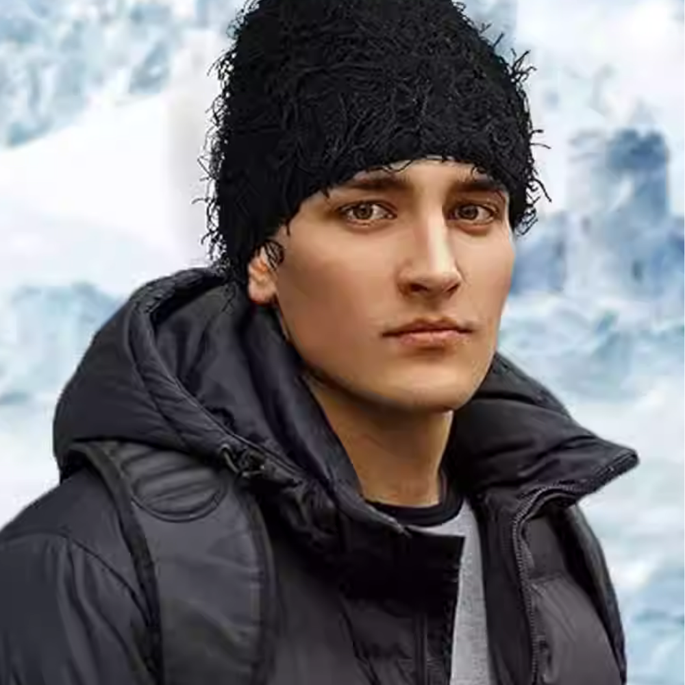 Trendy Tie-Dye Tassel Knitted Hat