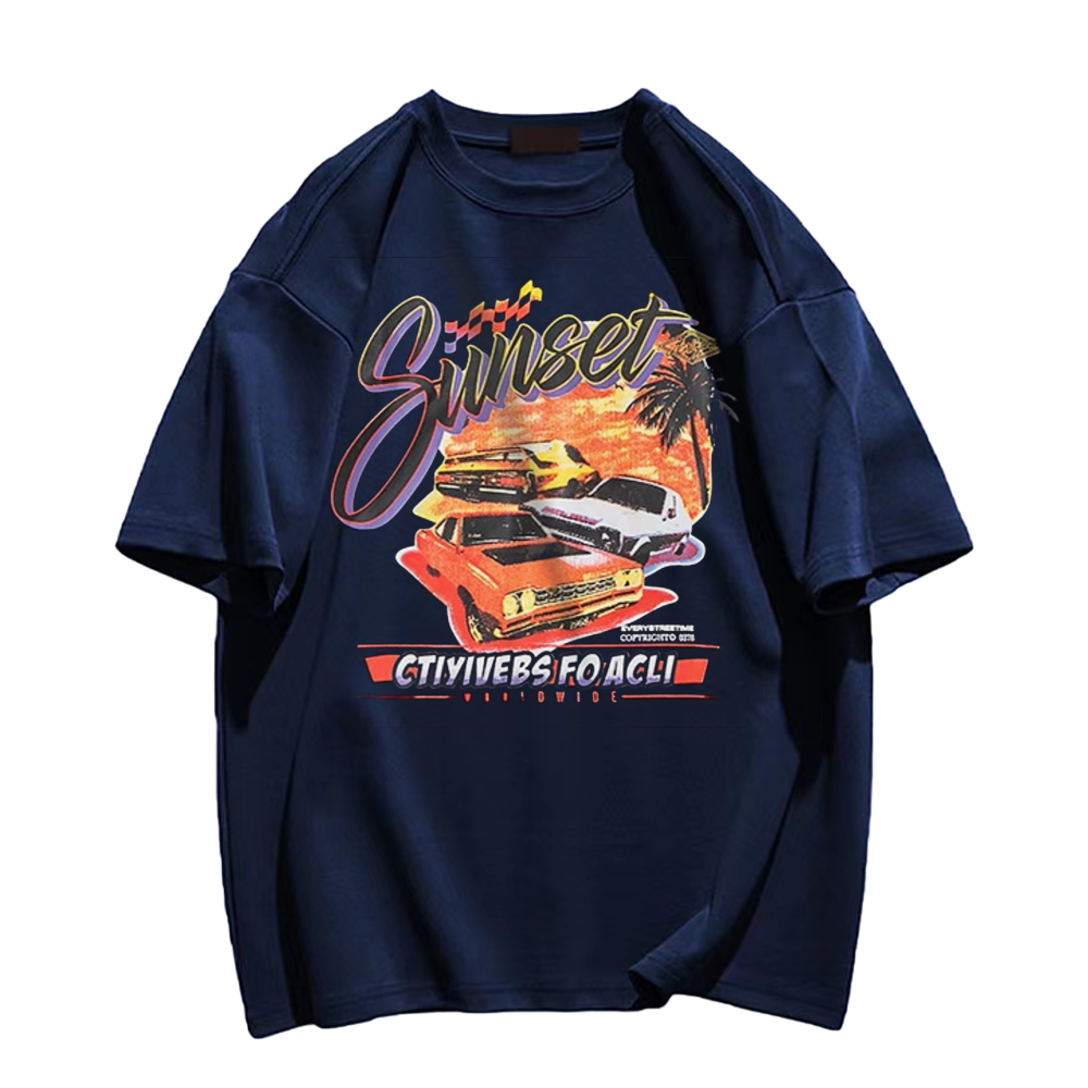 Hip Hop Sports Car Cotton T-shirt