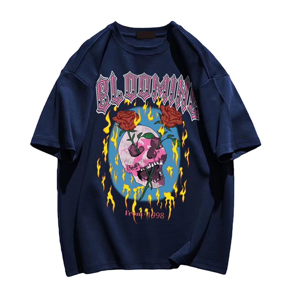 Burning Rose Skeleton T-Shirt