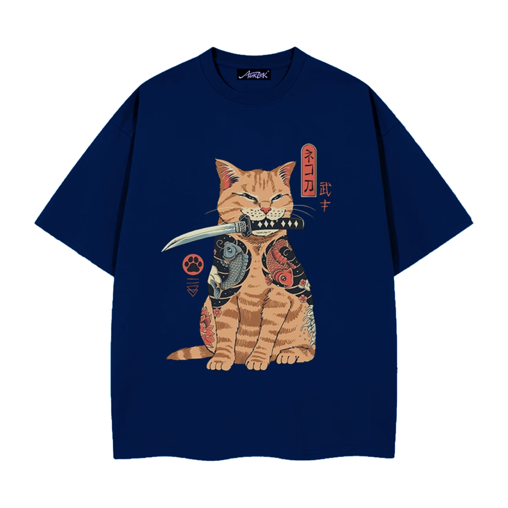 Japanese Samurai Cat T-Shirt