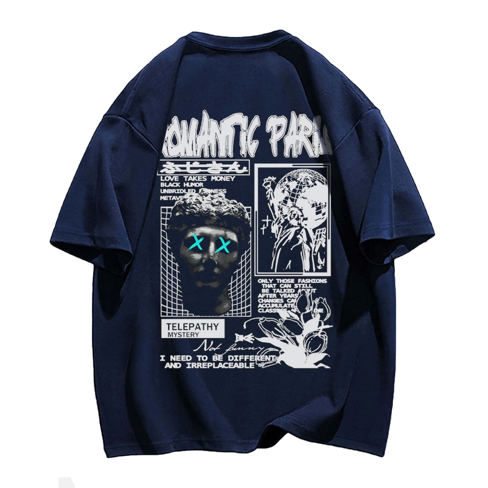 Portrait Sculpture Print T-shirt