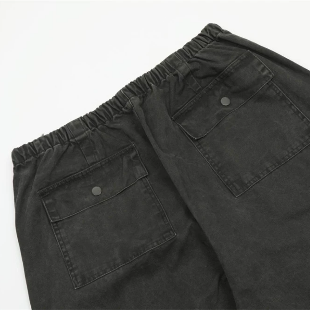 Street Solid Color Paratroop Pants