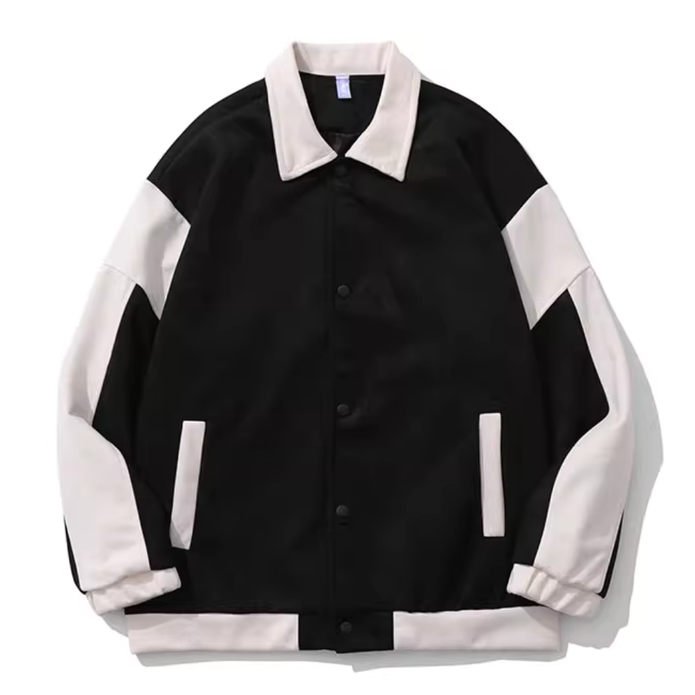 Casual Contrast Suede Jacket