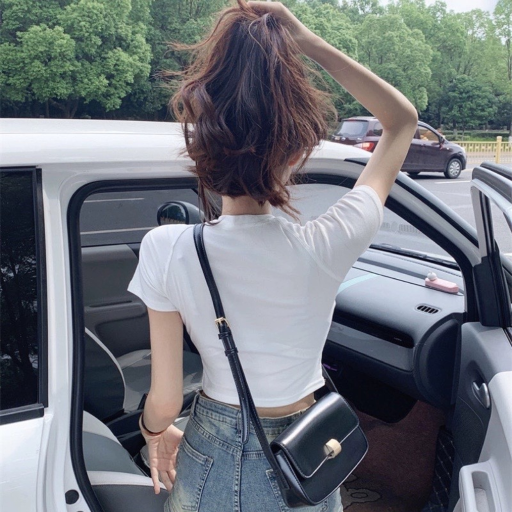 Women's Denim Butterfly Patchwork T-Shirt